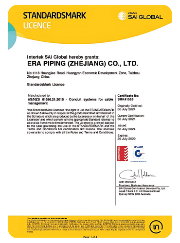 Standards Mark Certificate Standards Mark Certificate